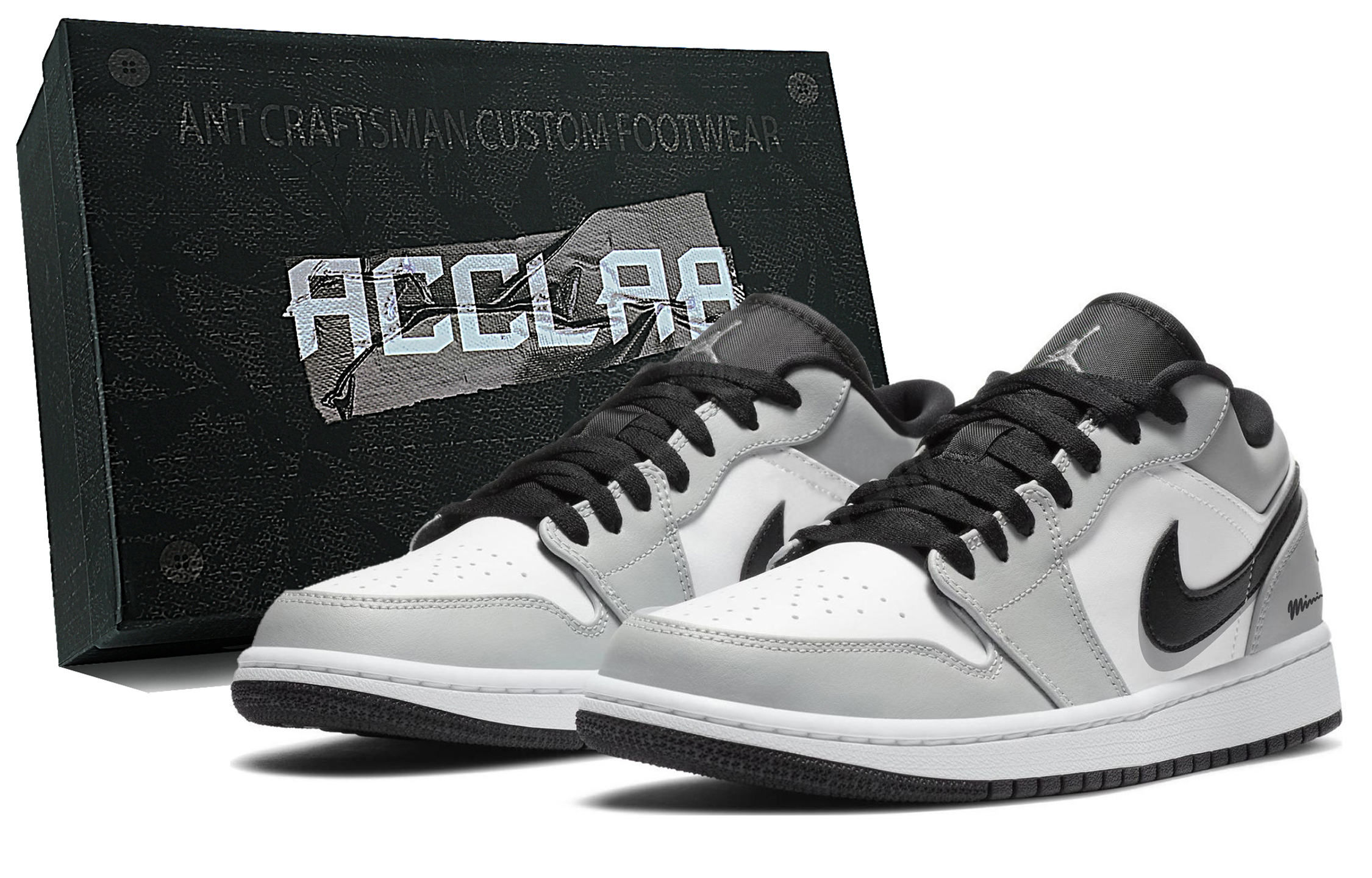 Jordan Air Jordan 1 Wear resistant And Lightweight Low top Vintage Basketball Shoes Unisex Concrete Gray