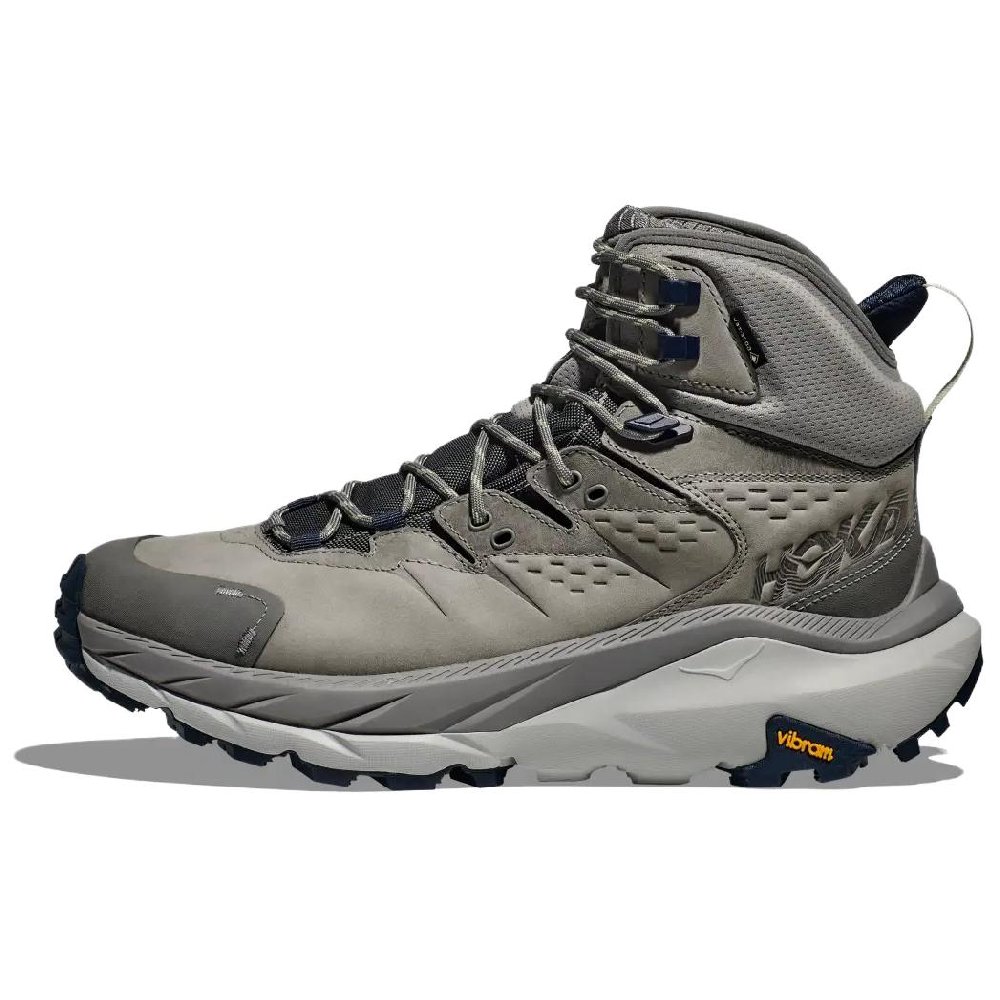 HOKA ONE ONE Kaha 2 Anti-Slip Wear-Resistant High-Top Trekking Shoes Men's Gray