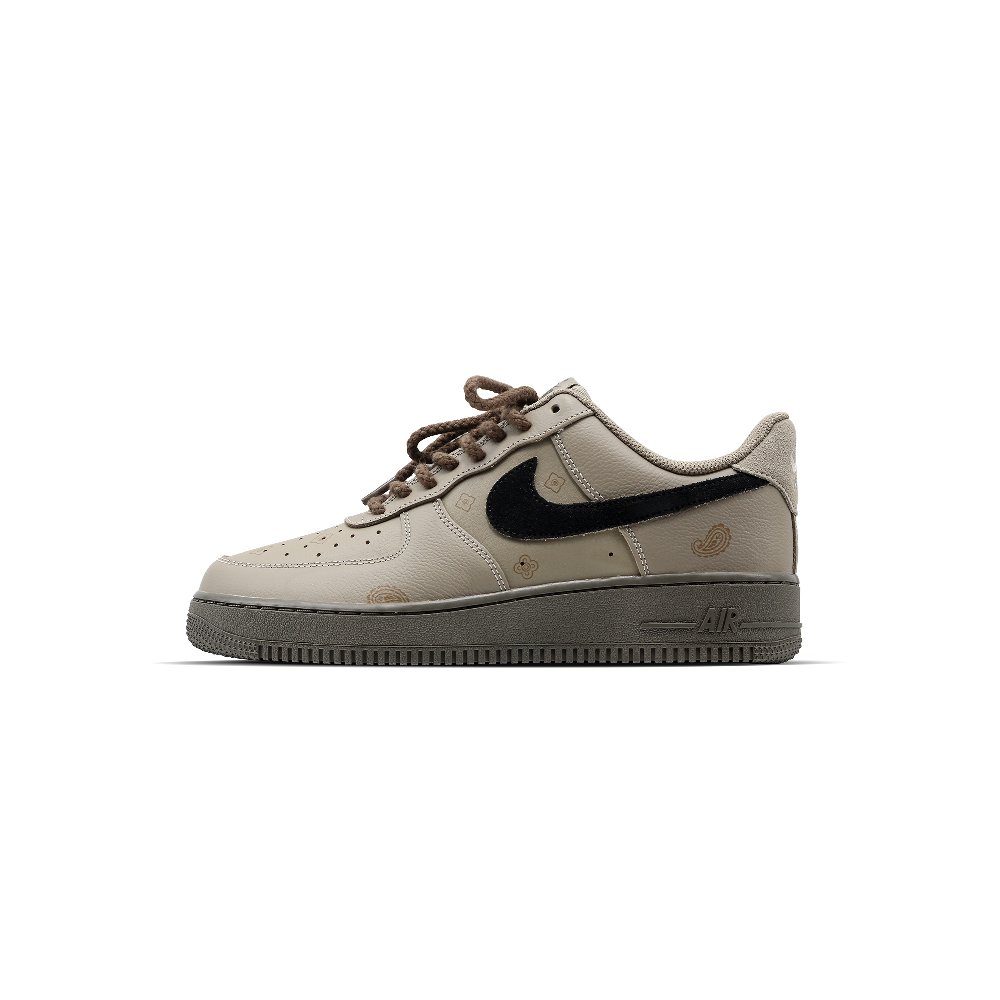 Nike Air Force 1 Slip-Resistant Low-Top Skateboard Shoes Unisex Black Brown