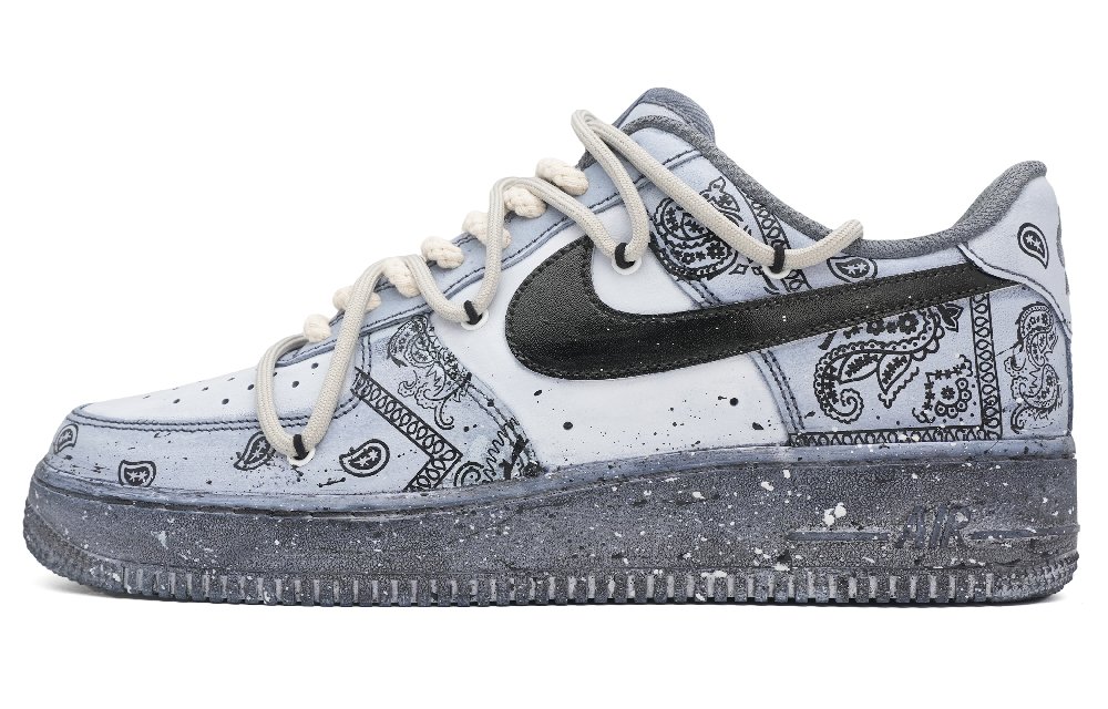 Nike Air Force 1 Low Anti-Slip Wear-Resistant Low-Top Skateboard Shoes Women's Light Gray