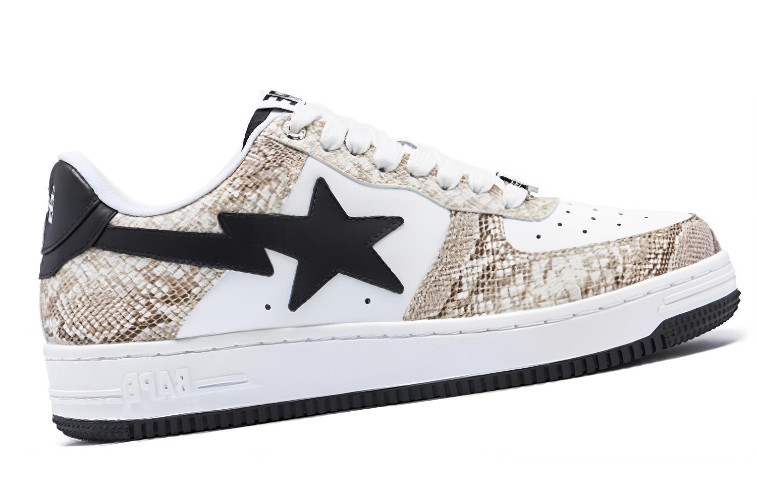 A BATHING APE STA Low-Top Stylish Skateboarding Shoes Men's Ecru купить в интернет-магазине Yoocart с быстрой доставкой по России.