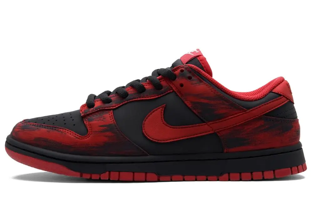 Nike Dunk Wasteland Red Night Low top Skateboard Shoes Unisex Red Black