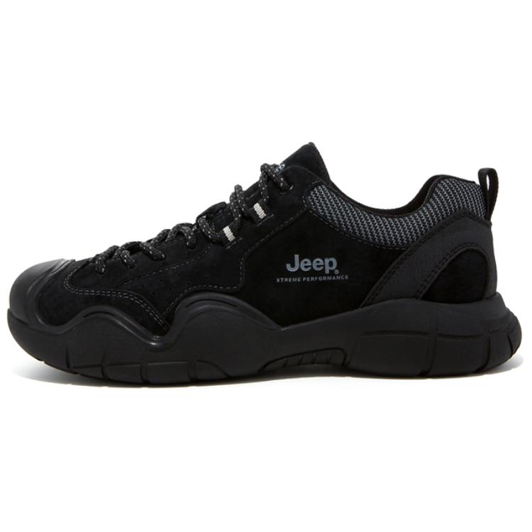 Jeep Breathable And Sweat-absorbent Hiking Shoes Men's Black