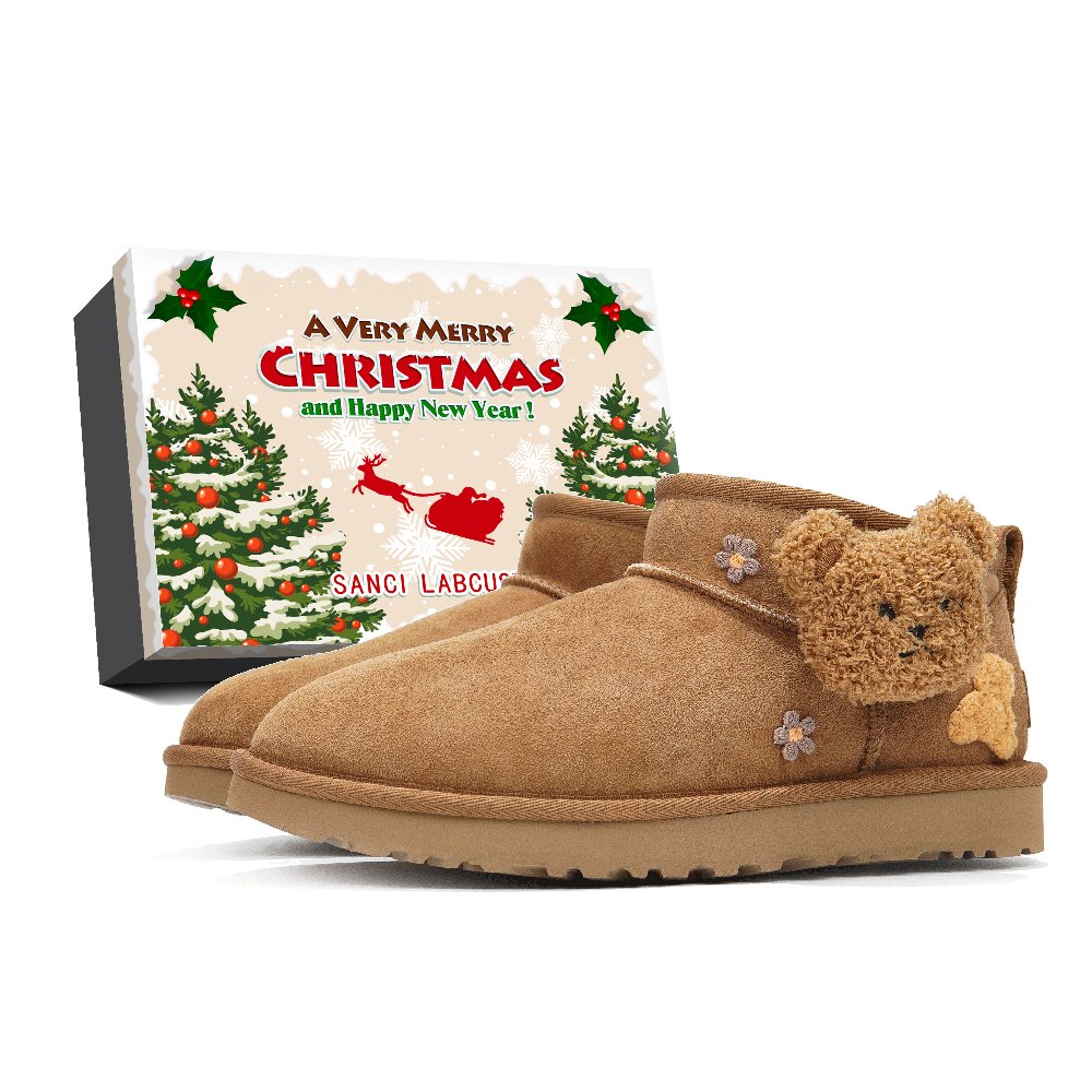 UGG CLASSIC MINI Slip-Resistant Warm Ankle-Length Snow Boots Women's Chestnut Brown