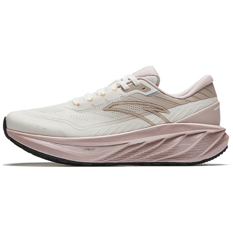 Anta Travel Anti-Slip Wear-Resistant Low-Top Casual Running Shoes Women's White Pink Brown