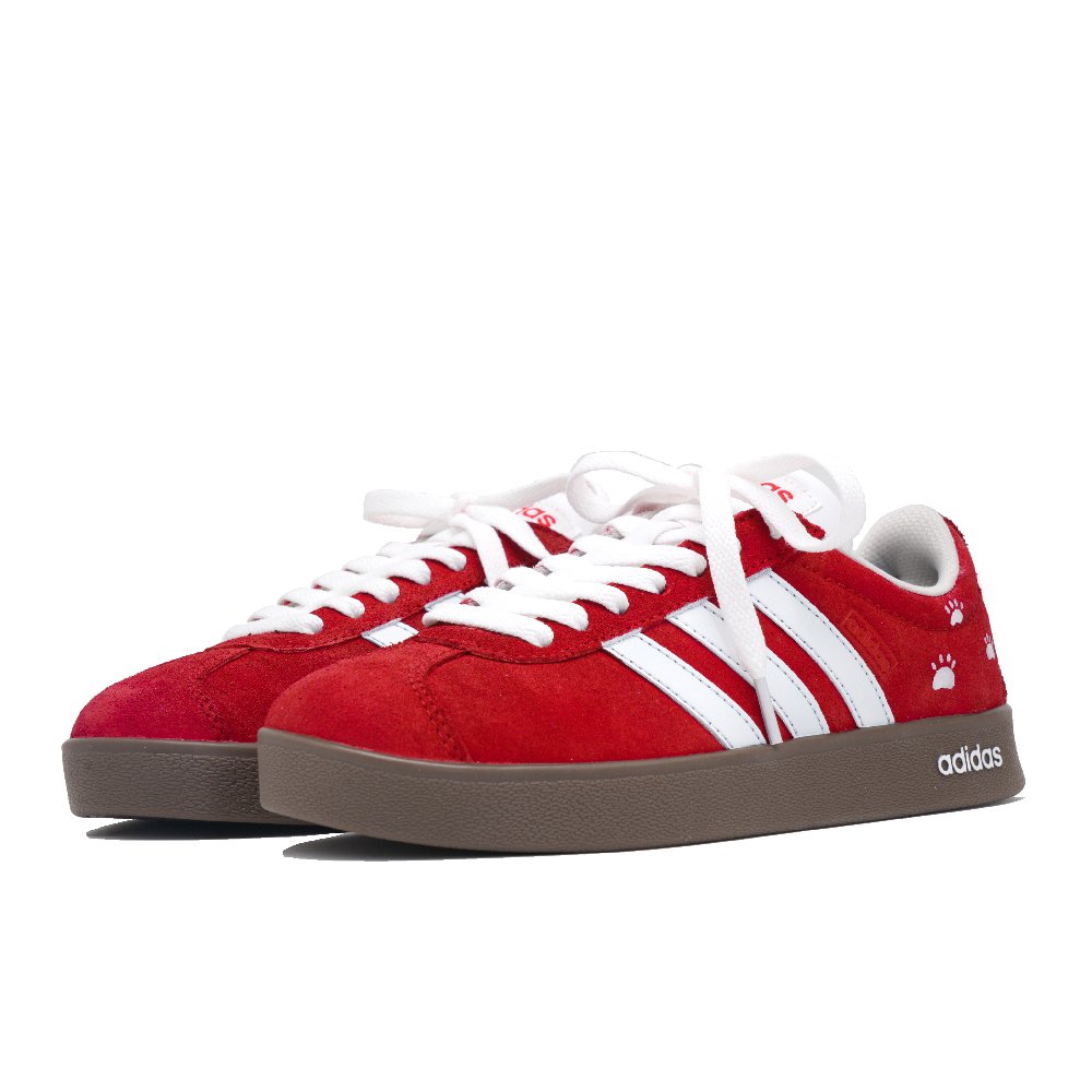 Adidas Neo VL Court Lifestyle Kitten Trail Red Anti Slip Wear Resistant Low Top Skateboard Shoes Unisex Red
