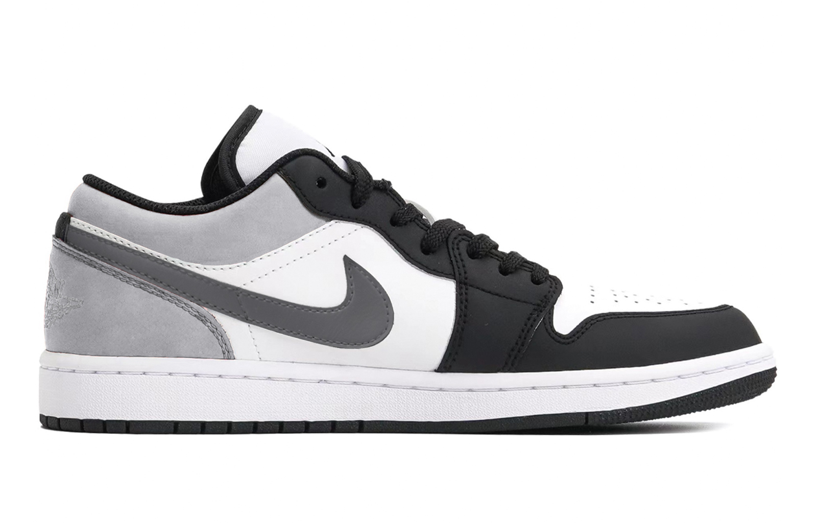Jordan Air Jordan 1 Puppy Fragment Cushioned Slip-Resistant Low-Top Vintage Basketball Shoes Men's Black Gray
