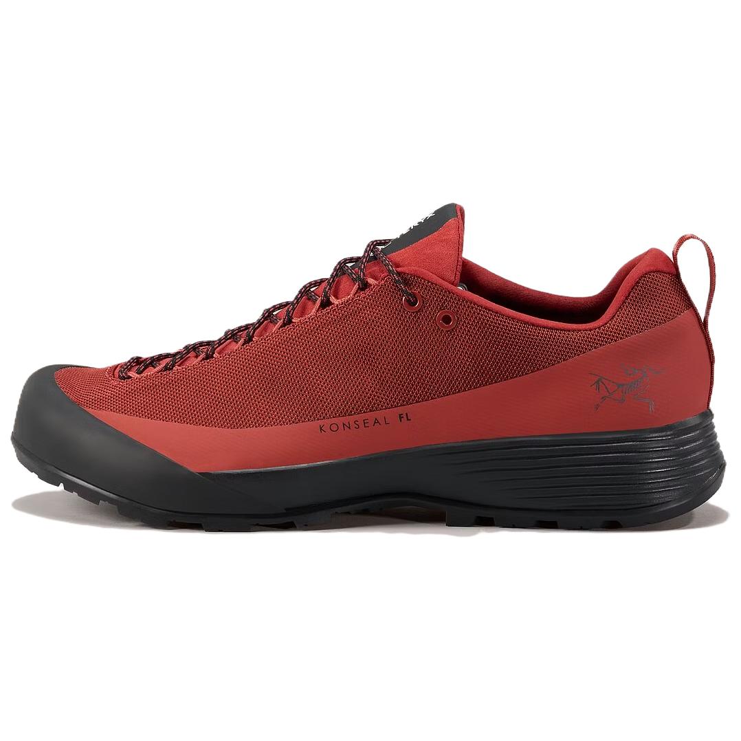 Arcteryx Konseal FL Anti-Slip Wear-Resistant Low-Top Outdoor Shoes Men's Red Black