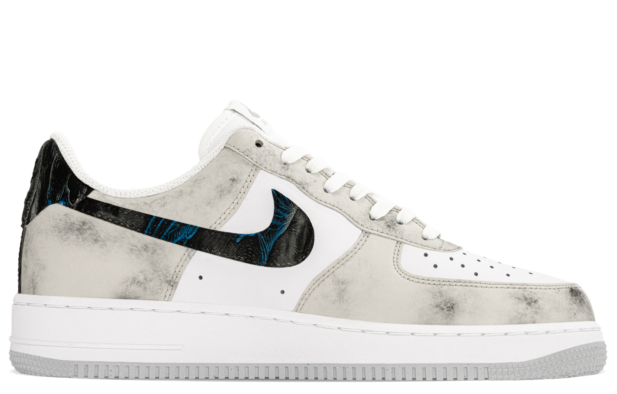 Nike Air Force 1 NikeAF1 Low top Skateboard Shoes Men's Black Gray