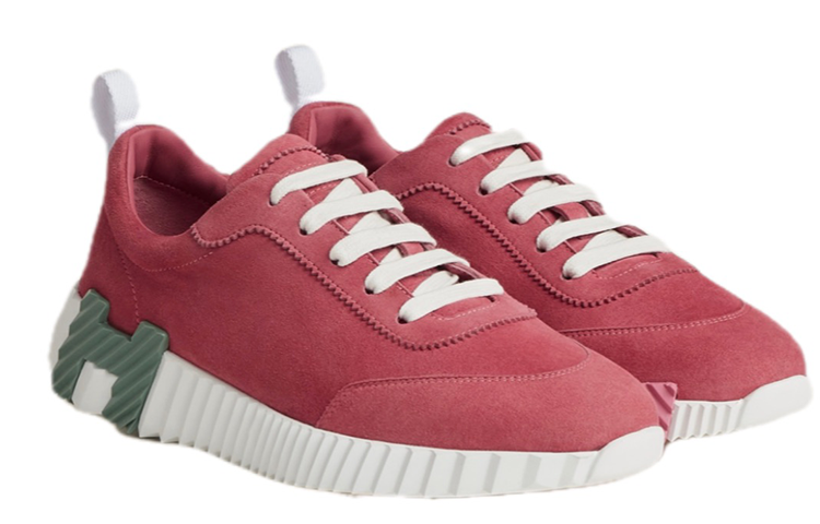 HERMES Bouncing Slip Resistant Low Top Casual Shoes Women's Red