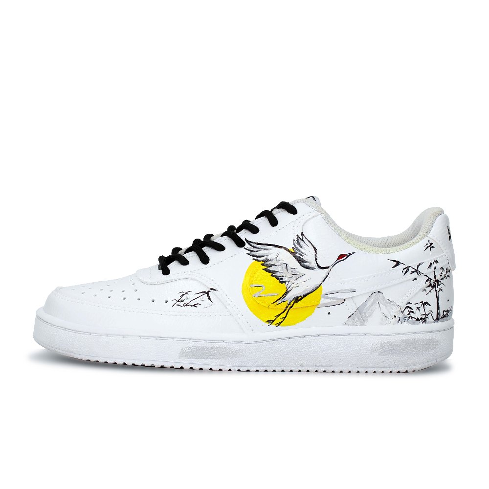 Nike Lightweight And Breathable Low-Top Skateboard Shoes Men's Black White Yellow
