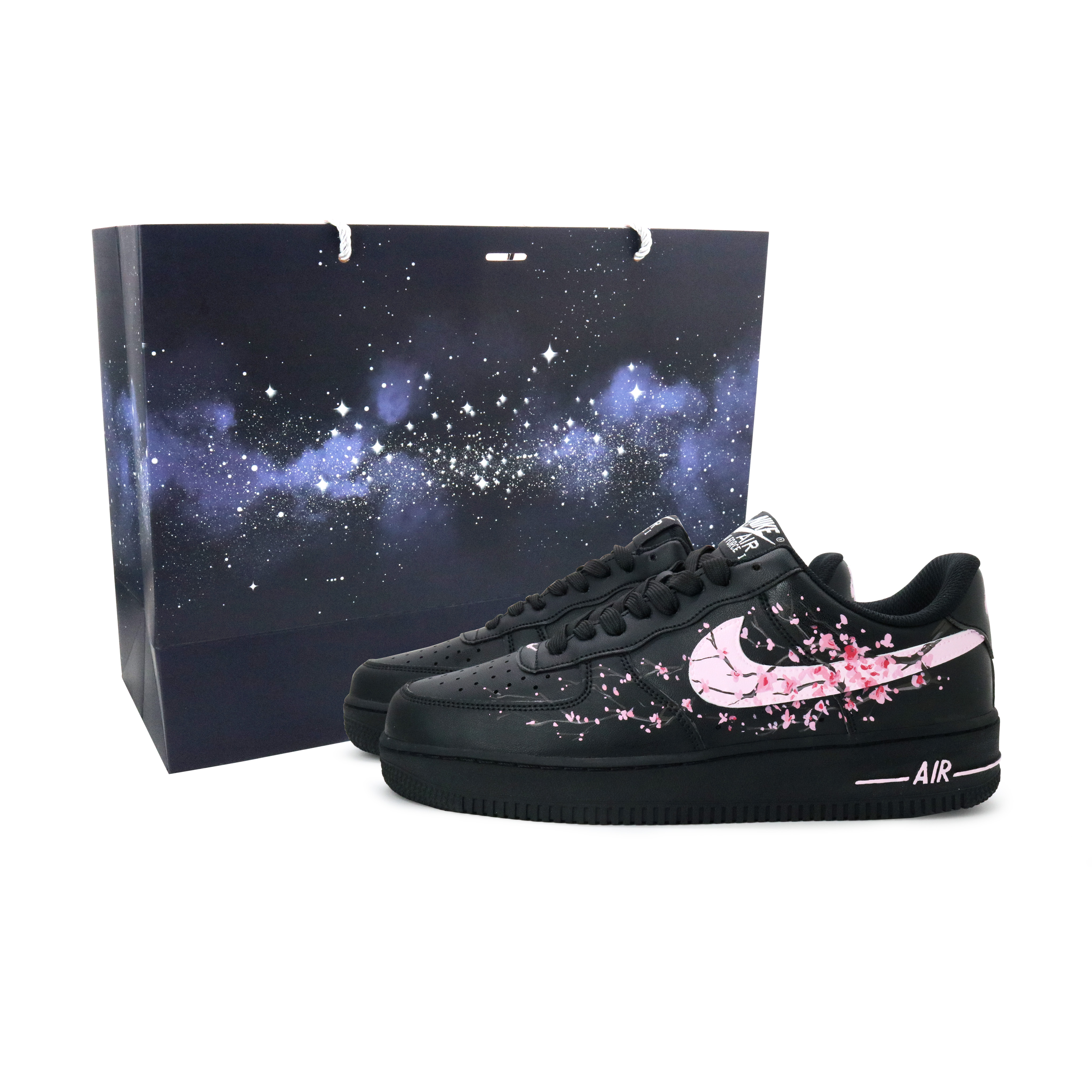 Nike Air Force 1 Plum Blossom Abrasion Resistant Low top Skateboard Shoes Men's