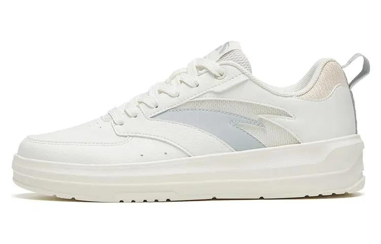 Anta Slip Resistant, Abrasion Resistant, Lightweight Low top Skateboard Shoes Women's White Gray Blue