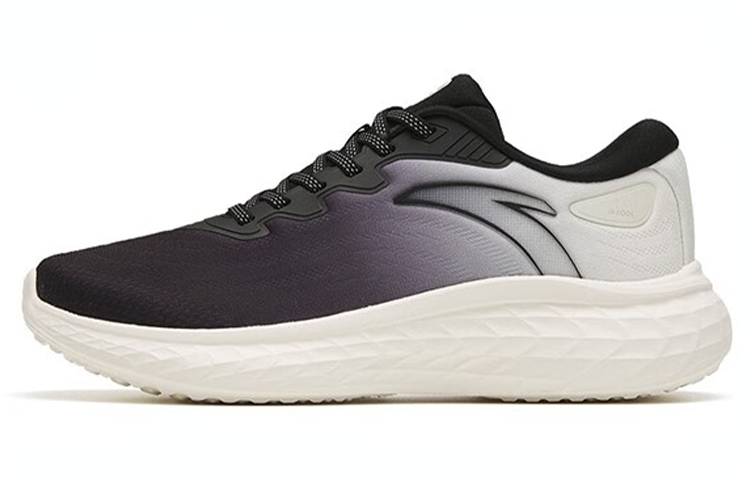 Anta Cushioned Wear-Resistant Breathable Rebound Low-Top Running Shoes Men's Black White