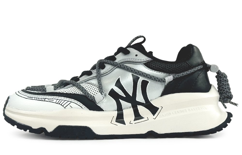 MLB Chunky Runner Chunky Sneakers Unisex Low-Top Silver White