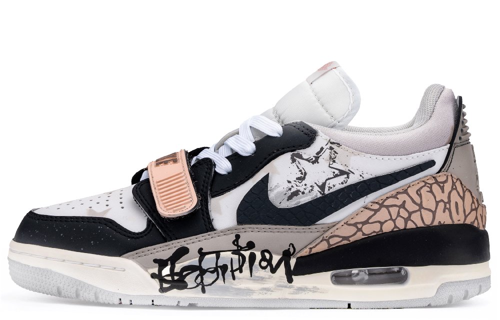 Jordan Legacy 312 Vintage Basketball Shoes Women's Low Top Black/White/Brown