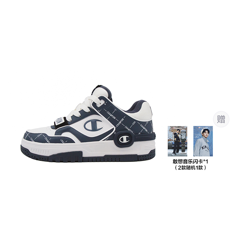 Champion Top Student Shoes C Skate V1 Mono Balance Low Top Skateboard Shoes Unisex Dark Blue
