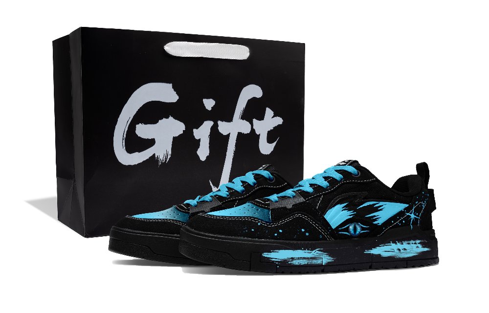 LiNing Yuan Chu Slip Resistant, Lightweight, And Breathable Low Top Skateboard Shoes Men's Black