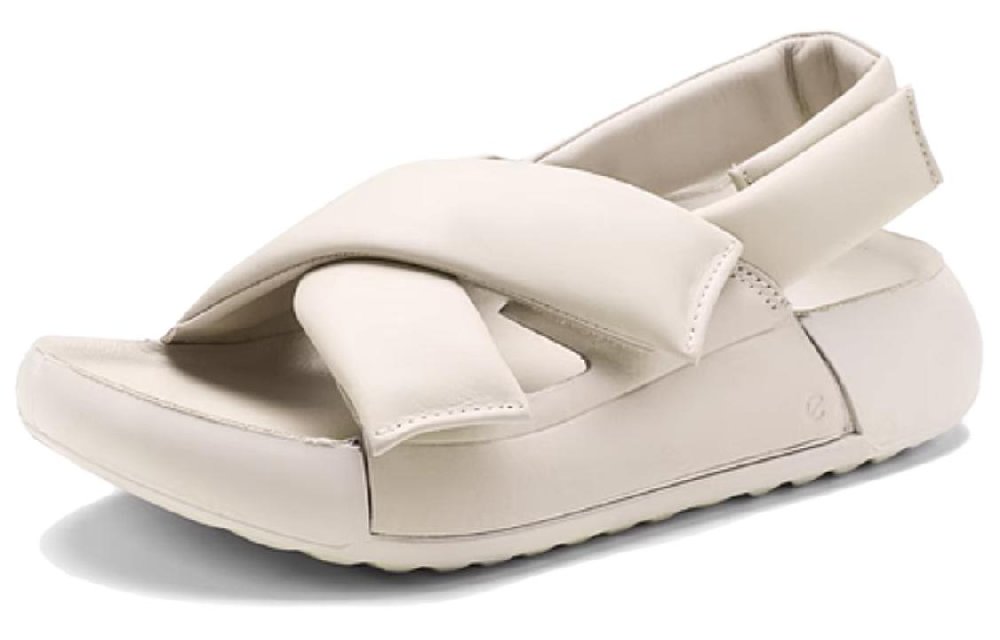 Ecco Beach Sandals Women's Lime Gray