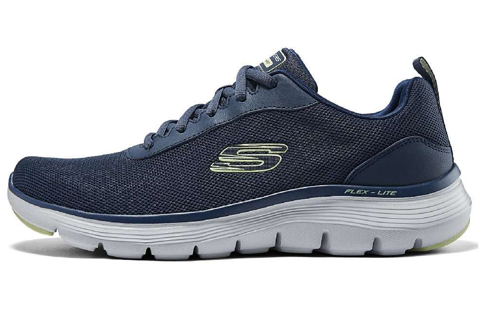 Skechers Wear Resistant Breathable Rebound Support Low Top Casual Shoes Men's Blue