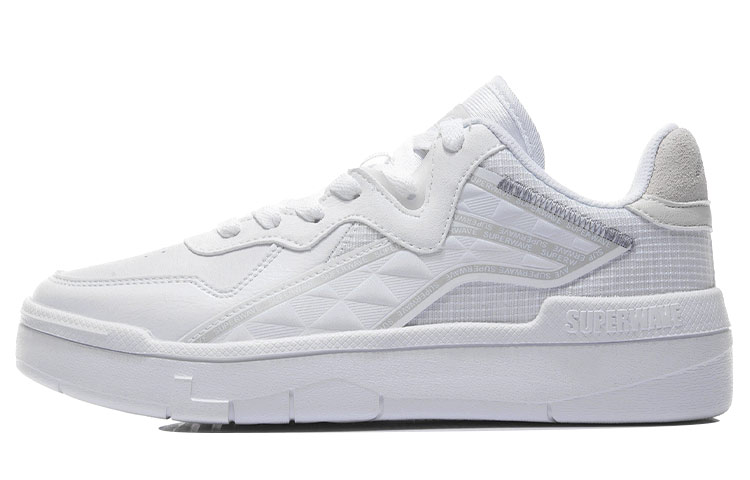 LiNing Wave Anti-Slip Wear-Resistant Low-Top Skateboard Shoes Women's White