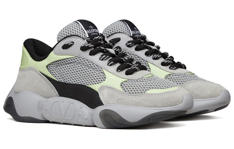 Valentino Bubbleback Slip Resistant Low Top Sports Casual Shoes Men's Gray