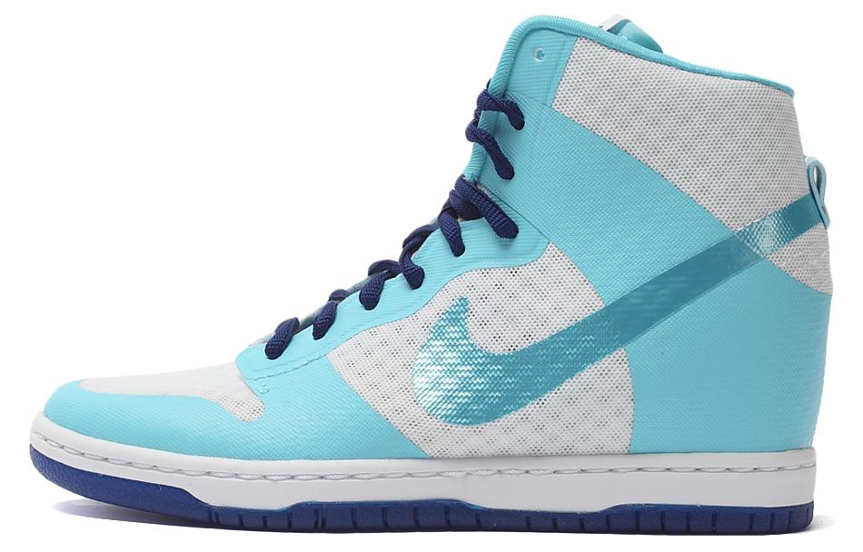 Nike Dunk High 2.0 Slip-Resistant Cushioning Abrasion-Resistant High-Top Skateboard Shoes Women's White Blue