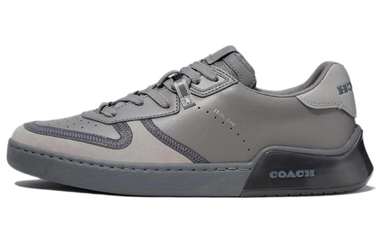 COACH Court Low Top Stylish Skateboarding Shoes Men's Gray