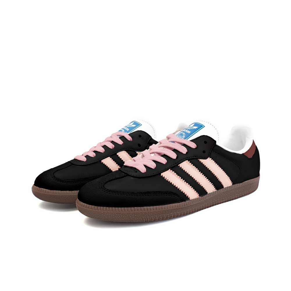 Adidas Originals SAMBA OG Anti-Slip Wear-Resistant Low-Top Skateboard Shoes Unisex Black Pink