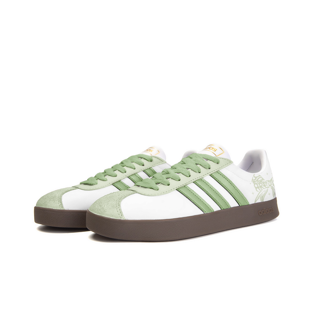Adidas Neo VL Court 2.0 Anti Slip Wear Resistant Low Top Skateboard Shoes Unisex Green White