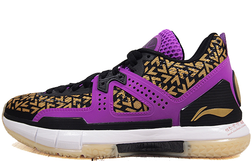 LINING WOW 5 Basketball Shoes Men Low-Top Purple