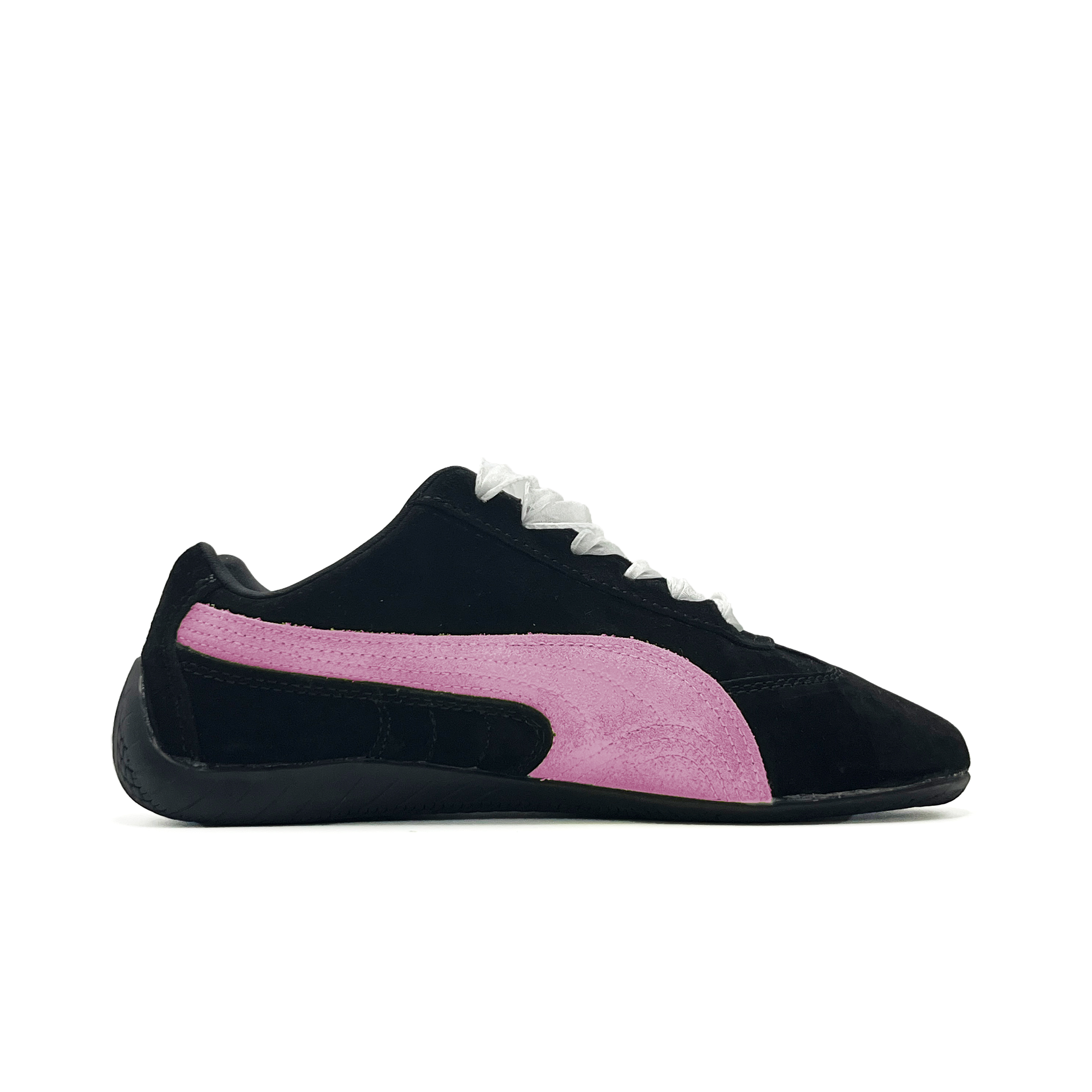 PUMA Speedcat Collection Black Pink Butterfly Wings Wear resistant And Lightweight Low top Casual Shoes Unisex Black