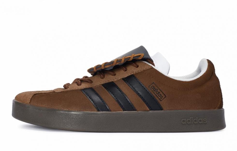 Adidas Neo Vl Court 811 Manufacture Caramel Kamero Low-Top Skateboard Shoes Unisex Brown Black