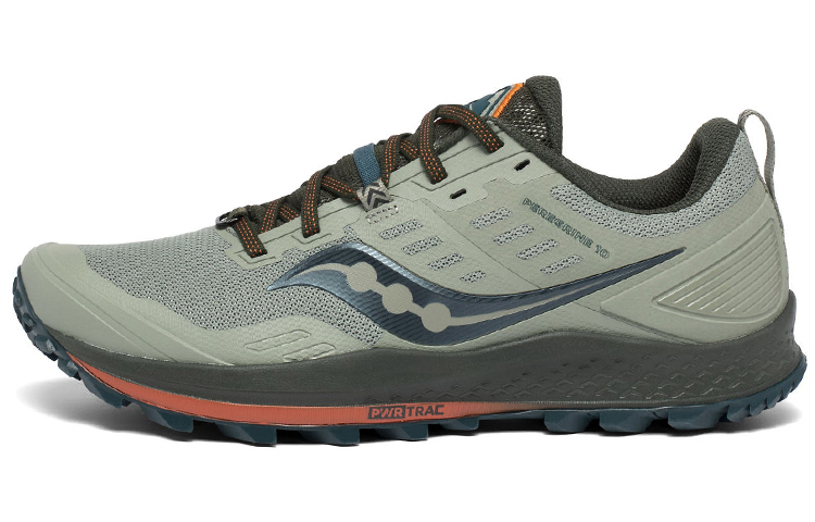 Saucony Shock Absorbers Slip Resistant, Abrasion Resistant, Lightweight Low Top Casual Running Shoes Men's Gray Orange