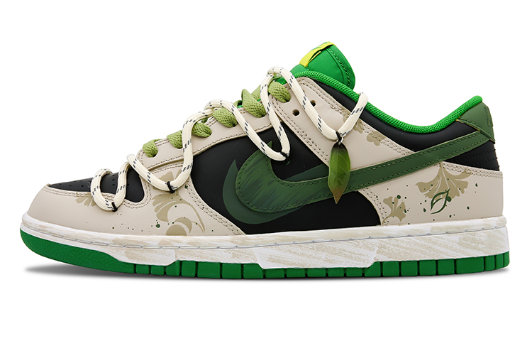 Nike Dunk Anti Slip Wear Resistant Low Top Skateboard Shoes Men's Yellow Green