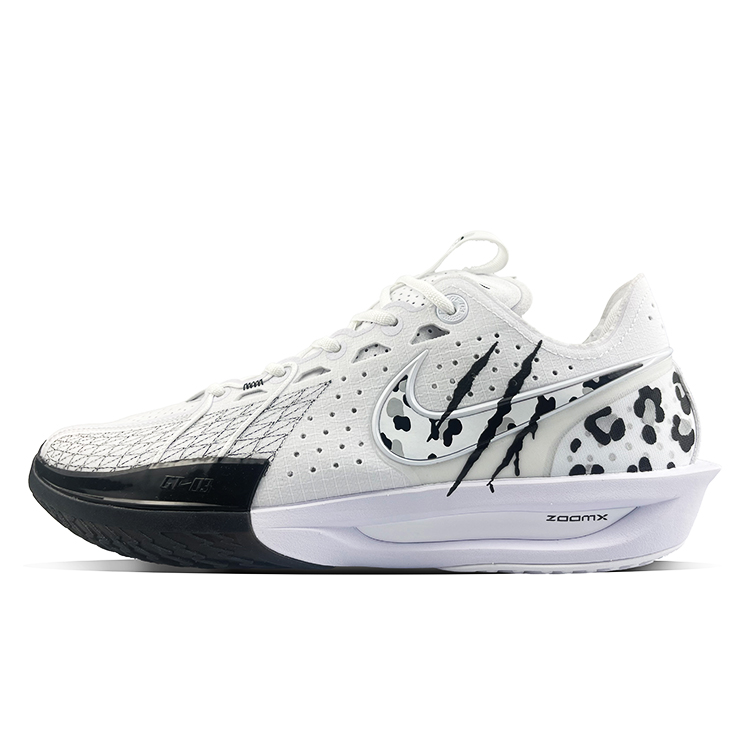 Nike Air Zoom G.T. Cut 3 EP Wear-Resistant Low-Top Basketball Shoes Unisex Black White