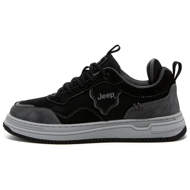 Jeep JEEP Slip-Resistant Low-Top Skateboard Shoes Men's Black