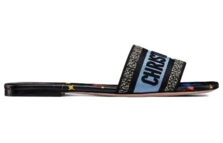 DIOR Dway Slide Sandals Black Multicolor Women's