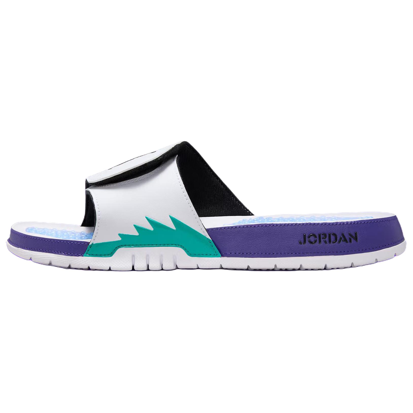 Jordan Hydro 5 Retro Slide White New Emerald Grape Ice Black