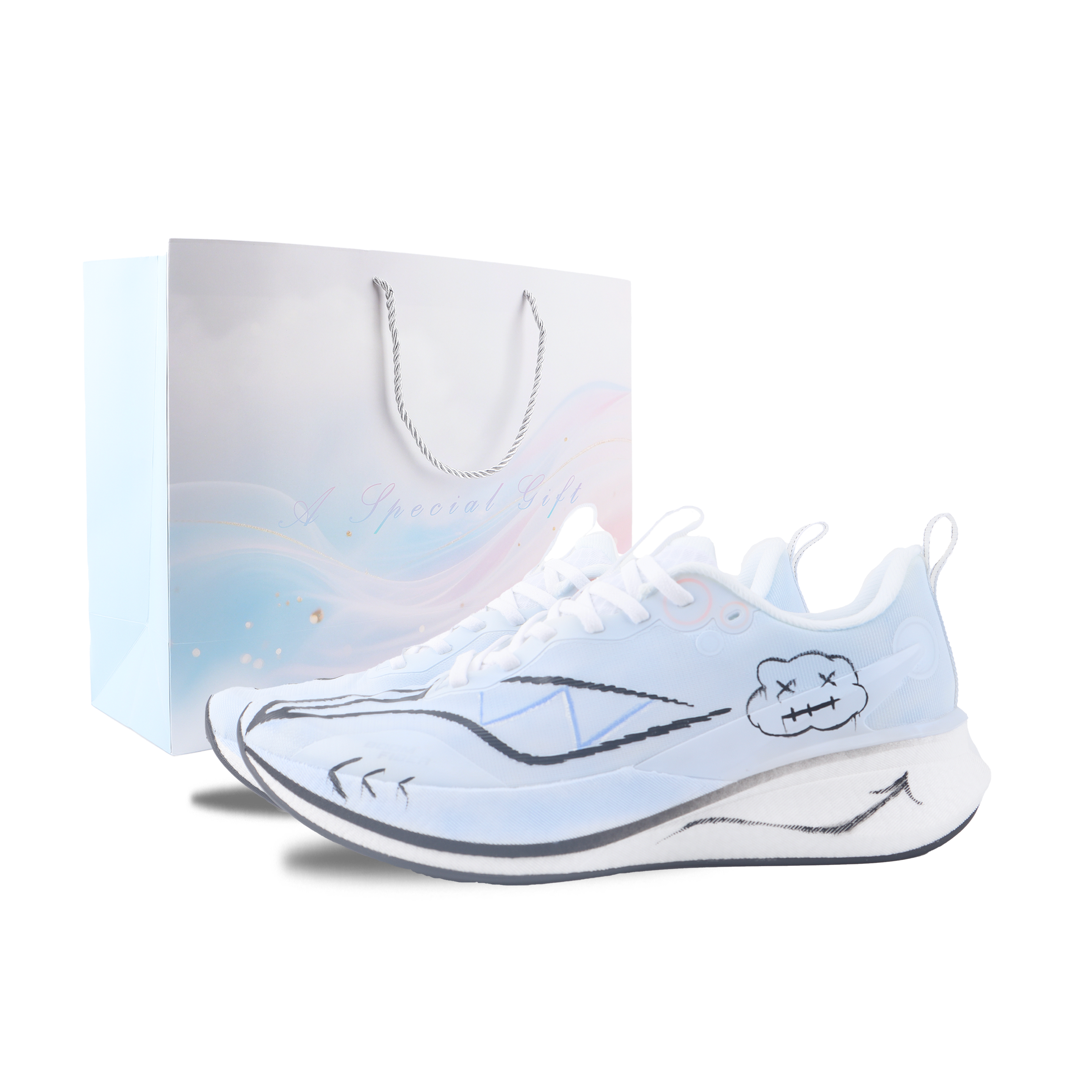 LINING Red Hare 8PRO Running Shoes Men's Low top Blue/Black/White
