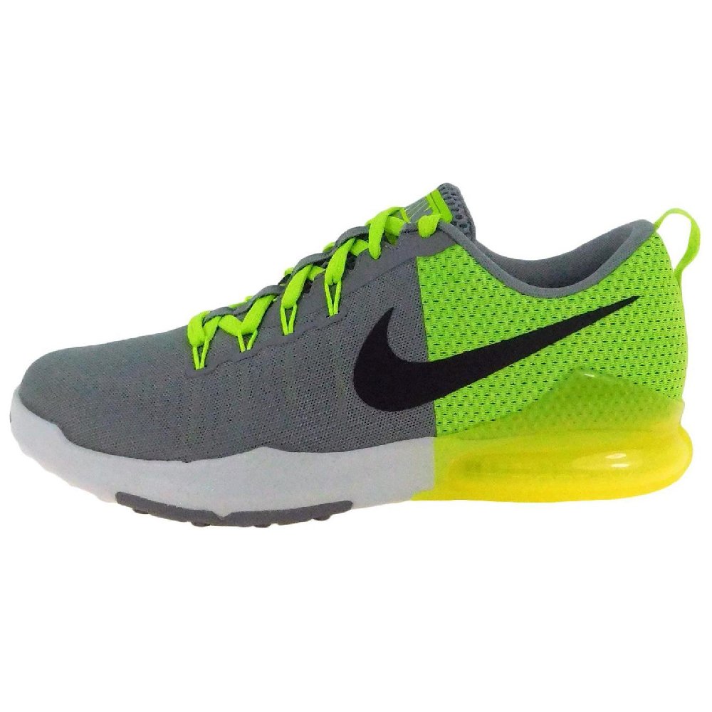 Nike Zoom Train Action Cushioning, Wear Resistant Low Top Training Shoes Men's Gray Green