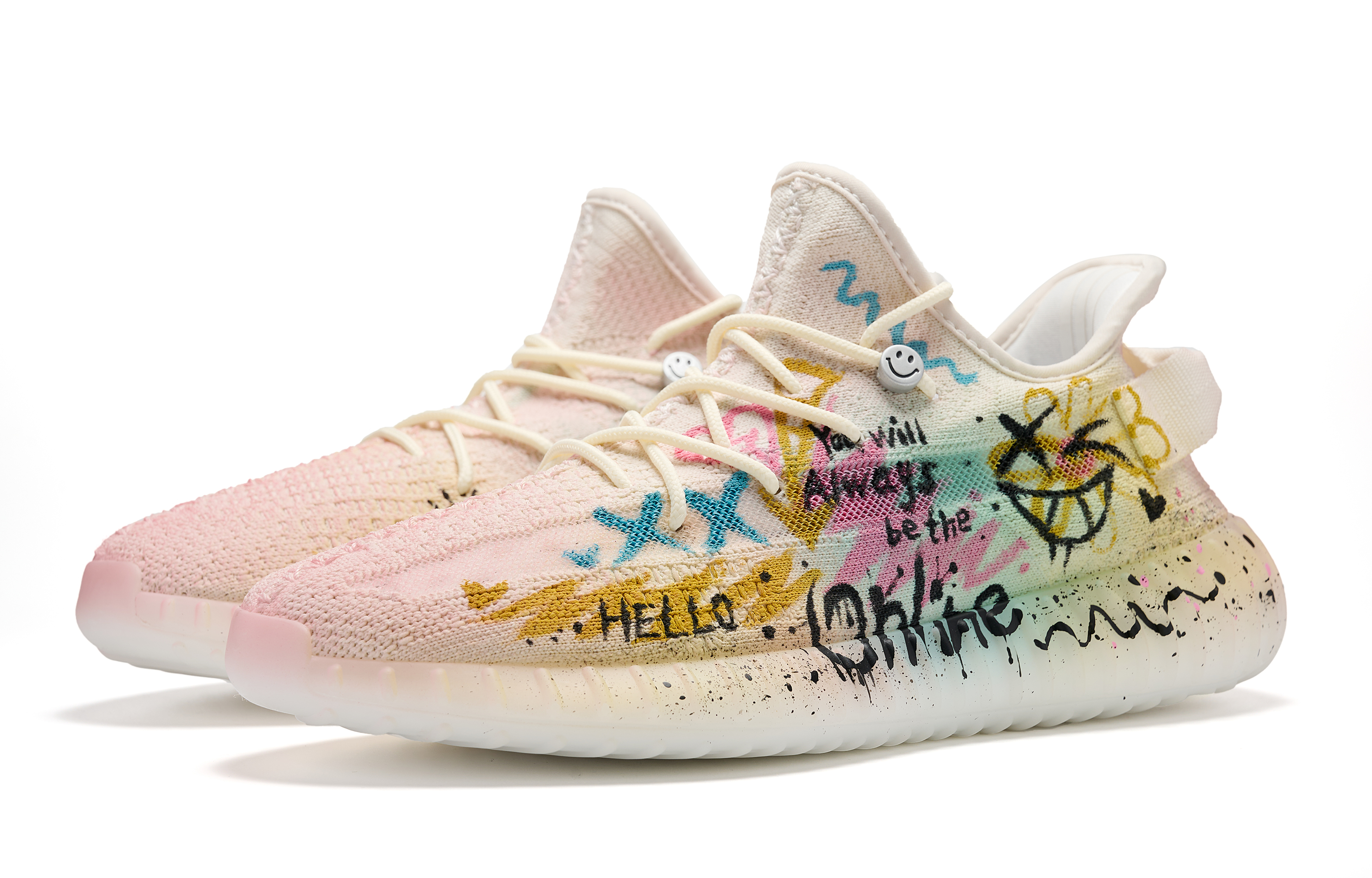 Adidas YEEZY BOOST 350 V2 Abrasion Resistant Low top Casual Shoes Unisex White купить в интернет-магазине Yoocart с быстрой доставкой по России.