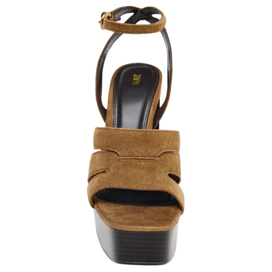 ZARA One Strap Sandals 10cm Women's Brown купить в интернет-магазине Yoocart с быстрой доставкой по России.