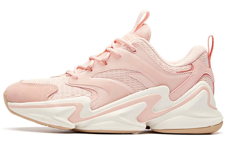 Anta Lightweight Low-Top Running Shoes Women's Pink White Girlish Heart