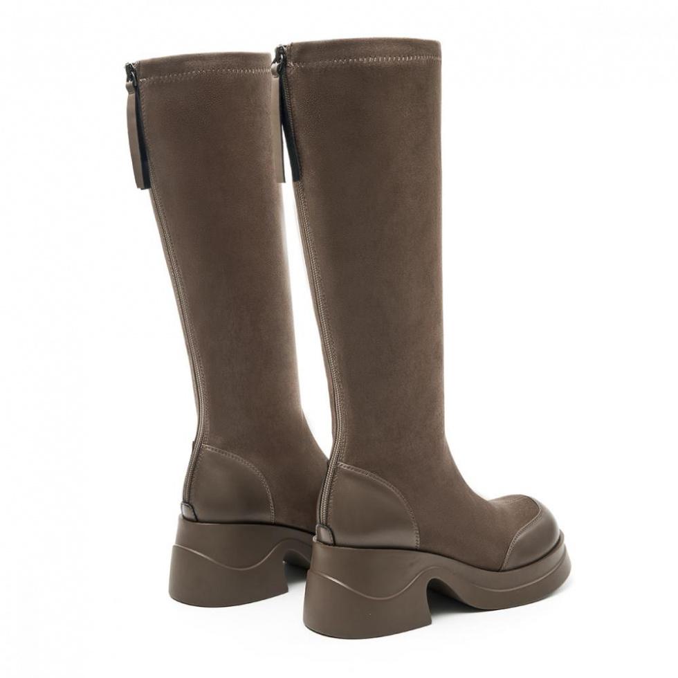 EBLAN Knee-high Boots Women's Khaki купить в интернет-магазине Yoocart с быстрой доставкой по России.