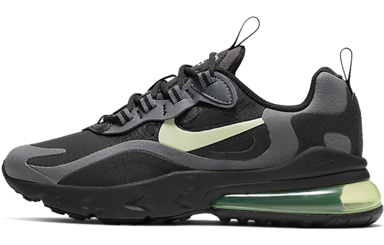 Nike Air Max 270 React Black Barely Volt GS