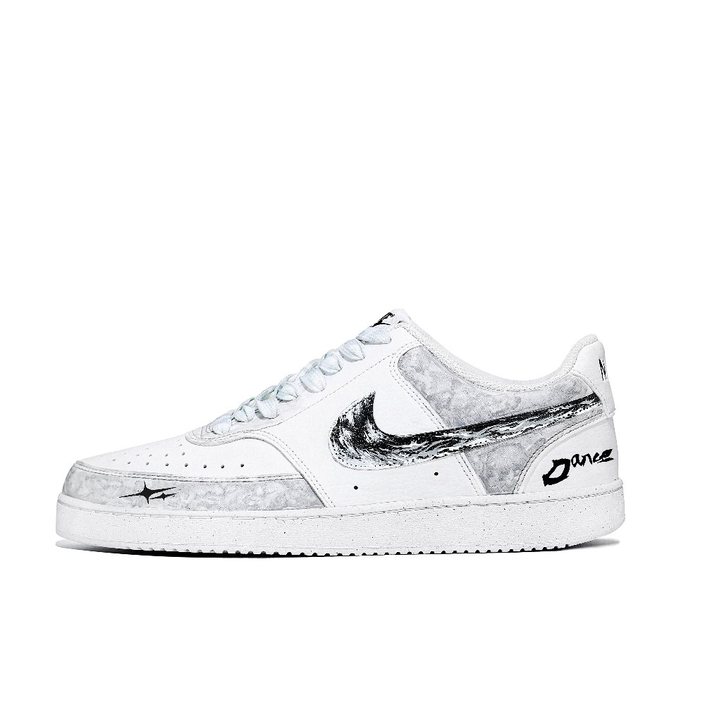 Nike Court Vision 1 Sky Dancer Abrasion Resistant Balance Low Top Skateboard Shoes Unisex Light Gray
