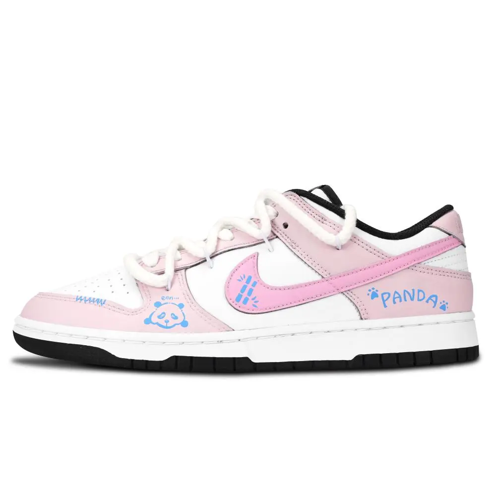 Nike Dunk Black White, Cute Paw Seal Abrasion Resistant Low top Skateboard Shoes Unisex Pink