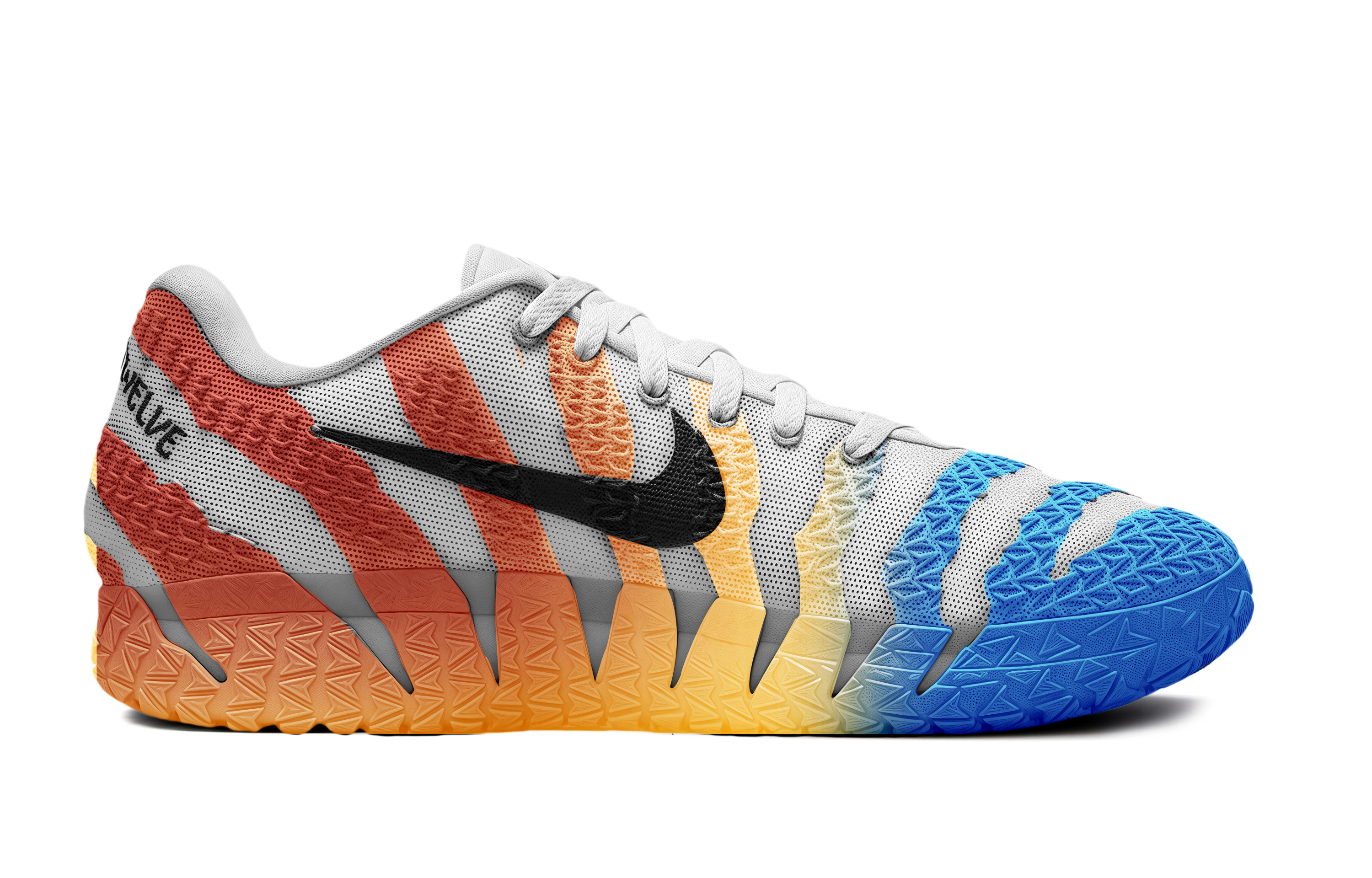 Nike Ja Morant 3 Multicolor Fantasy Low top Basketball Shoes Unisex Orange Blue