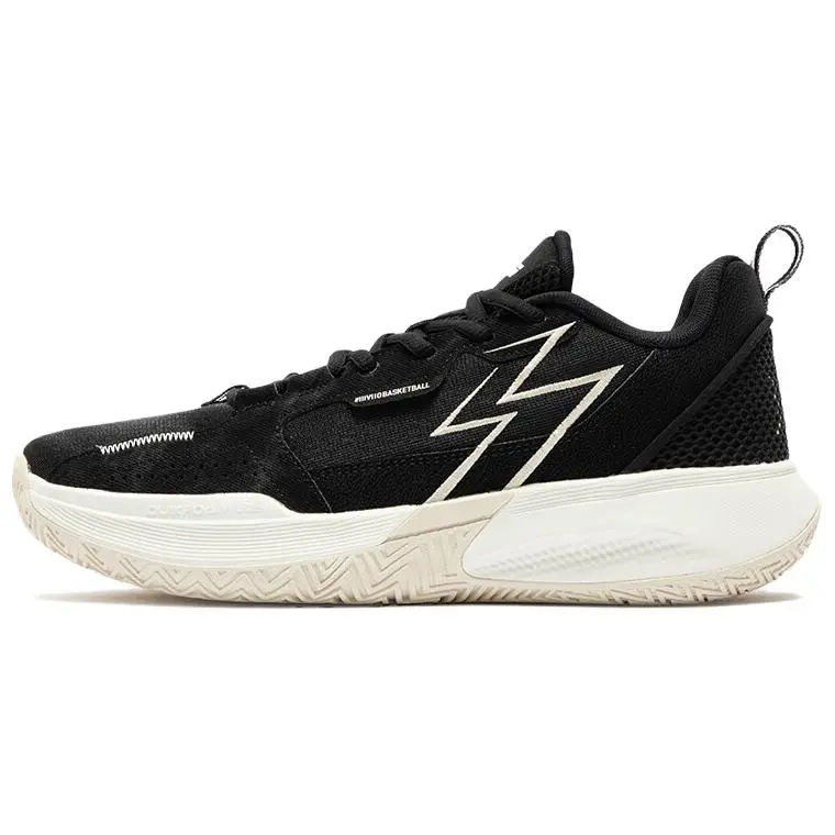 361° Anti Slip Wear Resistant Low Top Basketball Shoes Men's Black White